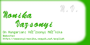 monika vazsonyi business card